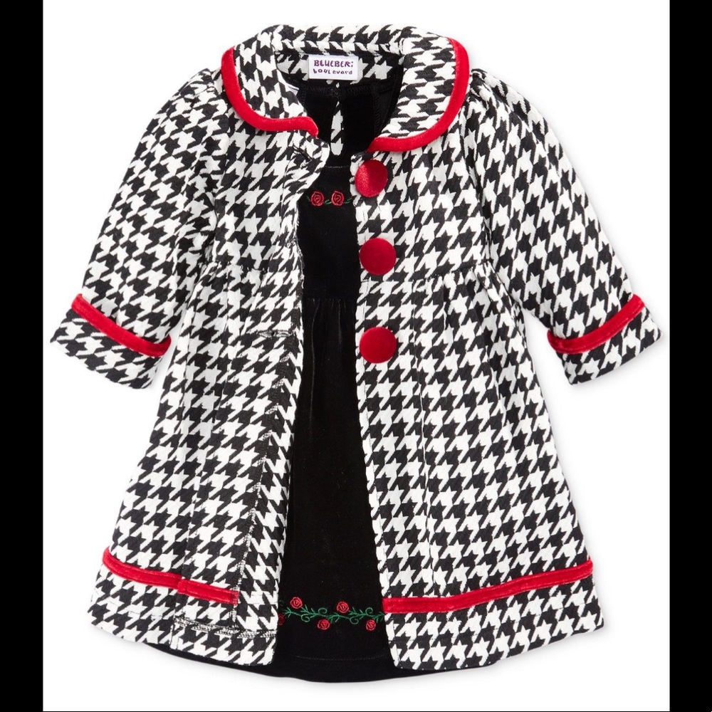*2/$25* Blueberi Boulevard Girls Dress & Coat Set